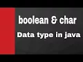 Declare and use Character and boolean variable