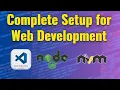Complete Setup for Web Development 2026 - Install VS Code Essential Extensions Node js with NVM