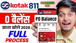 Kotak 811 Account Opening Online Zero Balance | Kotak Mahindra Bank Open Account Zero Balance