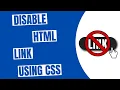 Disable HTML Link using CSS - HowToCodeSchool com