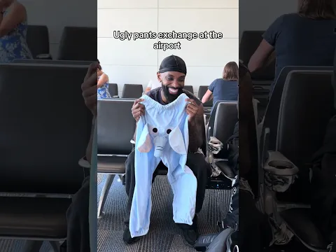 UGLY PANTS EXCHANGE AT THE AIRPORT #shorts