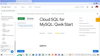 Cloud SQL for MySQL Qwik Start