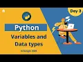 Python Variables and Data types Python Bangla Tutorial 2025