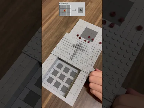 Crafting Minecraft Food items BUT Lego!