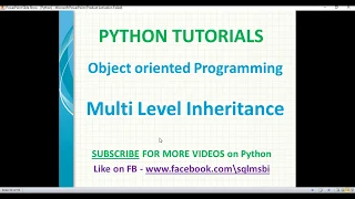Multilevel inheritance in python python inheritance python multilevel inheritance