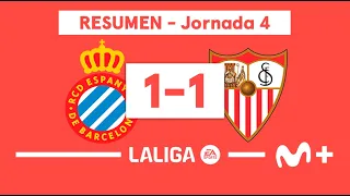 RCD Espanyol de Barcelona 1-1 Sevilla FC | LALIGA EA SPORTS (Jornada 4) - Resumen | Movistar Plus