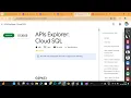 APIs Explorer Cloud SQL