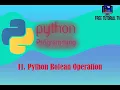 11 How to Implement Boolean Operation in Python programming