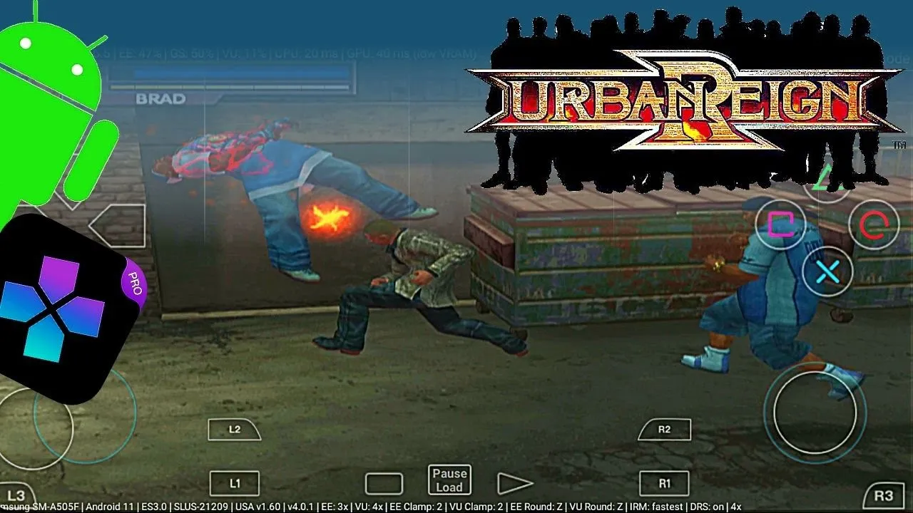 Play Urban Reign PS2 Emulator Damon PS2 PRO - Urban Reign Android Gameplay 2021