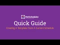 Creating Template From Current Schedule