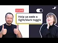 Code a theme toggle JavaScript CSS HTML