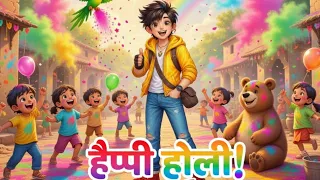 Happy Holi cartoon Videos AI Video