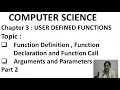Chapter 3 User Defined Functions Computer Science 12th Standard Part 2 Functions Definition