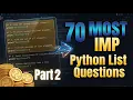Most Important Python List Interview Questions List Practice Part 2 DON T MISS