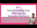 Landing Page With Parallax Overlapping and Unmasking Containers On Scroll Elementor Tips Tricks
