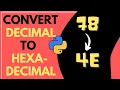 Python program to convert decimal to hexadecimal Joey sTECH