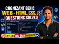 Cognizant GenC Web UI Questions 2026 HTML CSS JavaScript Real Exam Questions Interface