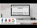 Maximum sum subarray problem