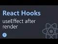 React Hooks Tutorial 7 useEffect after render English