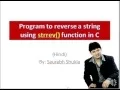 Program to reverse a string using strrev function in C