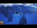 Lagu Winter Thunderstorm Sounds: Lightning \u0026 Thunder, Howling Wind \u0026 Snow Rain for Sleep, Study, Insomnia