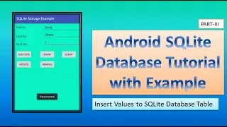 Insert Values to SQLite Database in Android part-3