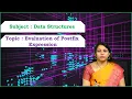 LEC03 Data Structures Evaluation of Postfix Expression by Mrs B Veda Vidhya