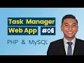 6 TASK MANAGER - Add Lists on menu and Display Tasks by List PHP MySQL Project Tutorial