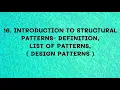 Introduction To Structural Patterns - Definition List Of Patterns DP