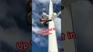 Always doing repairs in exotic places…no matter what the sea and wind throw at you #boatprojects