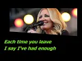 Lee Ann Womack- Never Again, Again - Lyrics