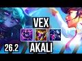 VEX vs AKALI MID 44K damage EUW Master 26 2