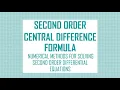 Numerical Methods for Second Order Differential Equations