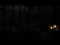 Download Lagu Cozy Rain Ambience in Cozy Wooden House in the Forest with Rain Falling on Window and Crackling Fire