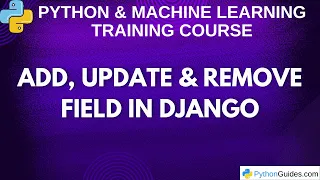 How to Add Update and Delete Fields in Django Model