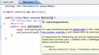 Android Developing Applications Tutorial 131 Displaying the MapView