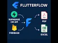 How to export to CSV Excel or PDF in Flutterflow App State from API Supabase or Firebase - 2025