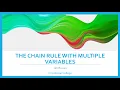 5 Chain rule for functions with multiple variables