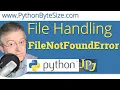 Python FileNotFoundError Explained
