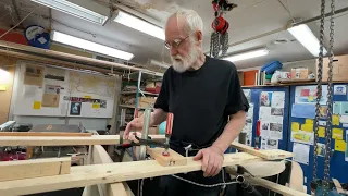 The drumwinch for the hawse pipe tail. A first mock up. Improvements neccesari.