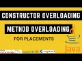 Constructor Overloading In Java Method Overloading Java Interview Wipro Infosys Cognizant