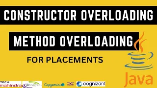 Constructor Overloading In Java Method Overloading Java Interview Wipro Infosys Cognizant