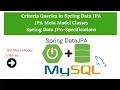 Spring Data JPA Criteria API JPA meta model classes JPA Specifications