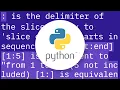 Colon in Python list index