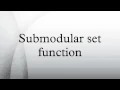 Submodular set function