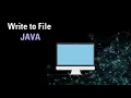 How to write a file in java Learn how to write a file in a minute