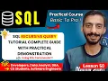 Recursive Query in SQL in Urdu with Examples Recursive CTE Explained Step by Step