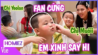 Bé Tin "DÍNH CỨNG NGẮT" hai em xinh Yeolan và Muộii, chị nào Tin cũng mê | Anh Trai Và Cái Đuôi Nhỏ
