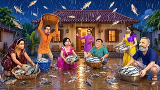 Fish Rain आसमान से मछलियों की बारिश Hindi Kahaniya Moral Stories Comedy Video