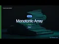 LeetCode 896 Monotonic Array The Array Scan Trick C